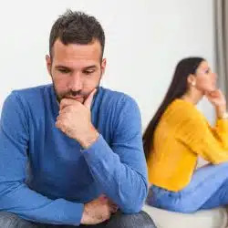 A man thinking