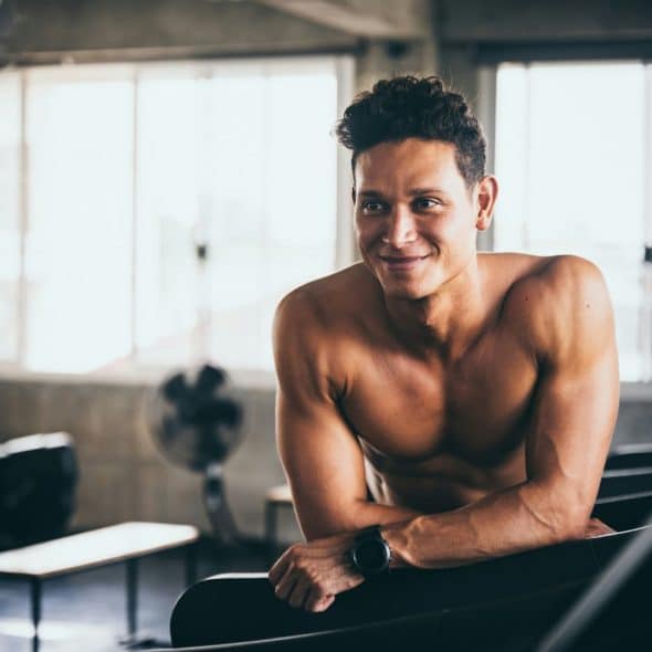 A man at the gym