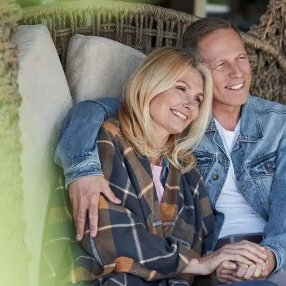 A happy middle-aged couple