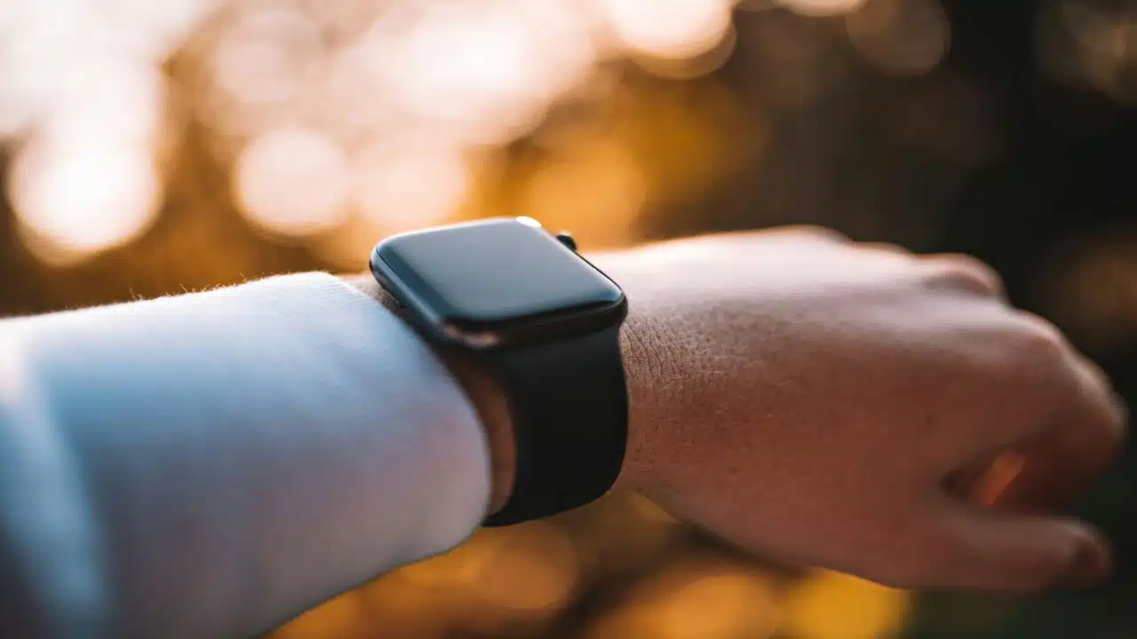A man wearing a smart watch.