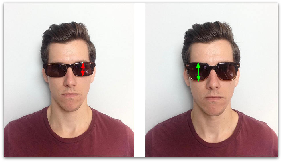 Sunglasses length