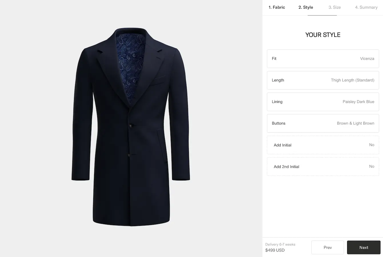Suitsupply custom coat